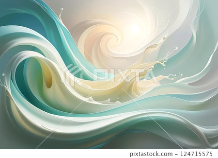 像流動的奶油一樣的立體背景 124715575