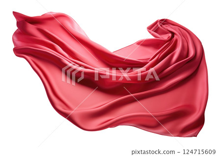 Red Silk Cloth 124715609