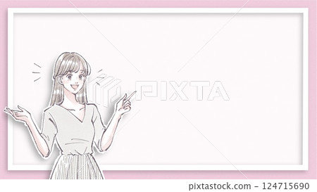 Illustration material of women and girls 124715690