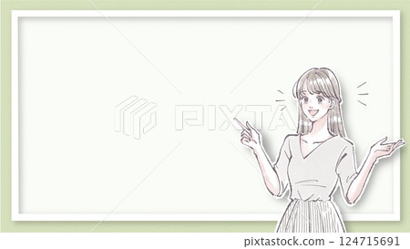 Illustration material of women and girls 124715691