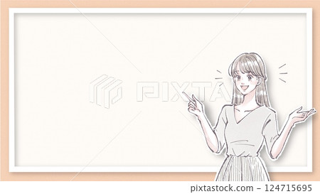 婦女和女孩插畫素材 婦女和女孩插畫素材 124715695
