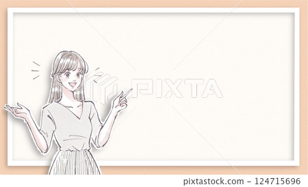 婦女和女孩插畫素材 婦女和女孩插畫素材 124715696