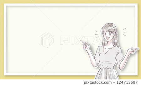 婦女和女孩插畫素材 婦女和女孩插畫素材 124715697