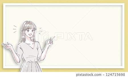 Illustration material of women and girls Illustration material of women and girls 124715698