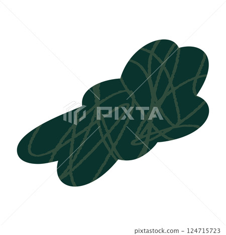 Abstract paper cutout shapes, organic geometric figures inspired, colorful summer texture, creative kid friendly design. Flat vector illustration isolated on white background. 124715723