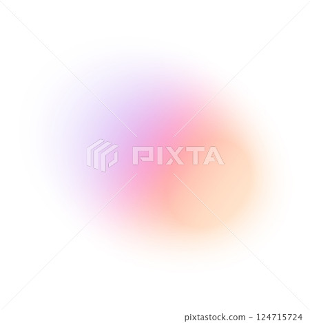 Y2K gradient shapes with blue blur colors. Abstract, fluid color. Flat vector illustration isolated on white. 124715724