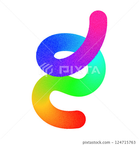 Abstract wavy gradient background with colorful squiggle lines, neon ribbon shapes, fluid swirl pattern, and curved 3D design elements. Flat vector illustration isolated on white background. 124715763