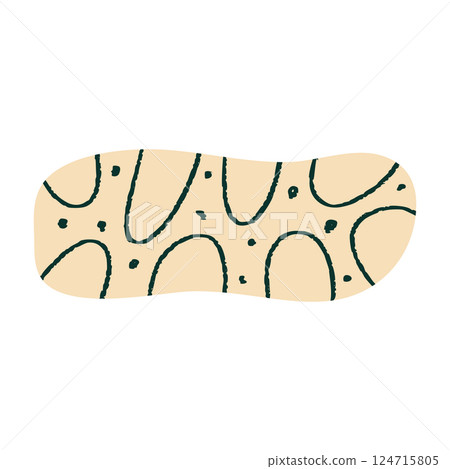 Abstract paper cutout shapes, organic geometric figures inspired, colorful summer texture, creative kid friendly design. Flat vector illustration isolated on white background. 124715805