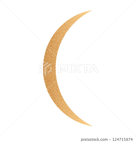 Lunar moon phases with crescent and eclipse cycle, celestial space elements, black astronomy icon design with stars and light flare. Flat vector illustration isolated on white background. 124715874