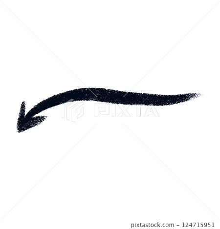 Doodle emphasis arrow icon. Design quirky twist zigzag line, spring coil, curve wave. Vector 124715951