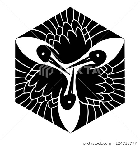 old world Vintage ornament bird Oriental ornament isolated vector old world Vintage ornament bird Oriental ornament isolated vector 124716777