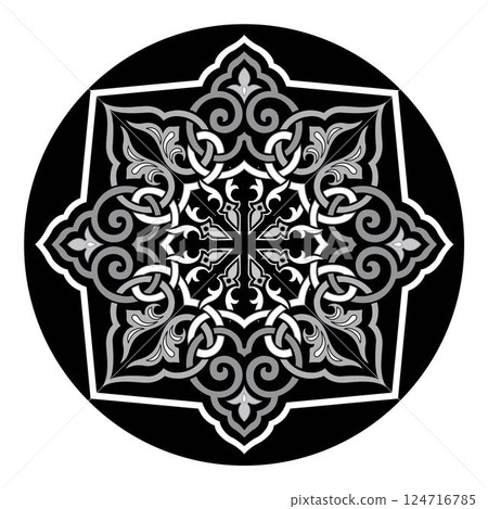 old world Vintage Russian ornament decorative isolated vector old world Vintage Russian ornament decorative isolated vector 124716785
