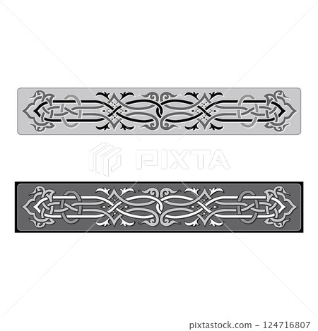 old world Vintage Russian ornament decorative isolated vector old world Vintage Russian ornament decorative isolated vector 124716807