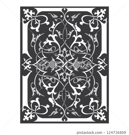 Vintage retro floral calligraphic art decorative elements sketch set with flowers isolated vector 124716809