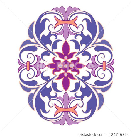 Vintage retro floral calligraphic art decorative elements sketch set with flowers and bird isolated vector 124716814