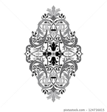 Vintage retro floral calligraphic art decorative elements sketch set with flowers and bird isolated vector 124716815