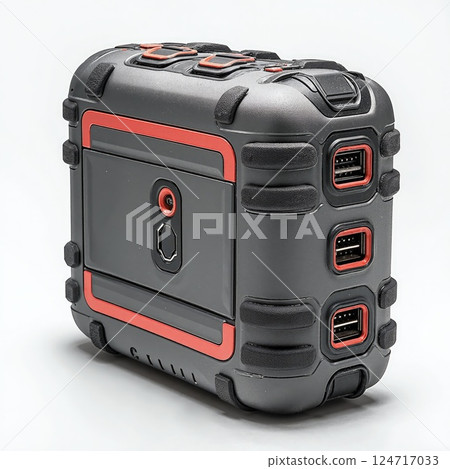 Rugged portable power bank with quad usb ports and durable design for outdoor adventures and emergency charging 124717033