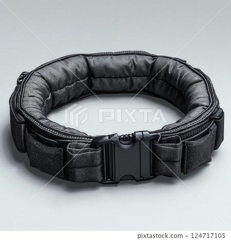 Tactical gear waist belt with utility pouches and adjustable buckle for outdoor exploration and survival 124717105