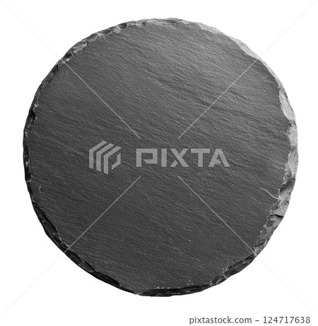 Black Round Slate Black Round Slate 124717638