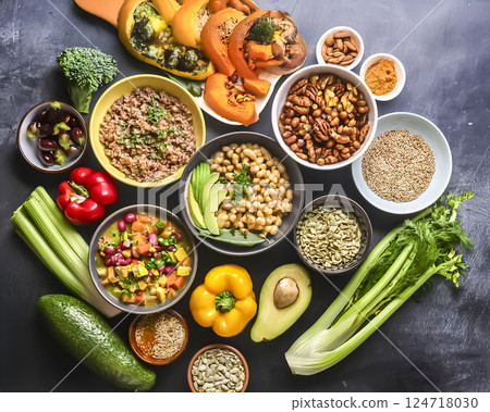 Vegan plant-based food imagery 124718030