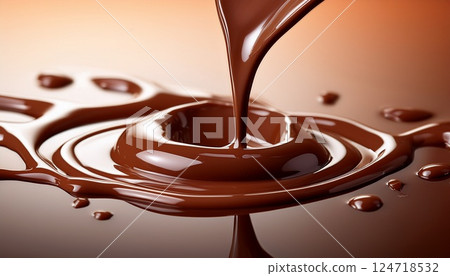 melting chocolate background 124718532