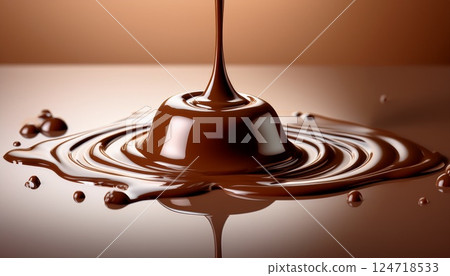 melting chocolate background 124718533