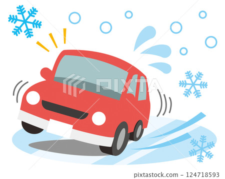 凍結路面 124718593