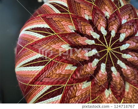 Beautiful geometric patterned Temari balls Beautiful geometric patterned Temari balls 124718767