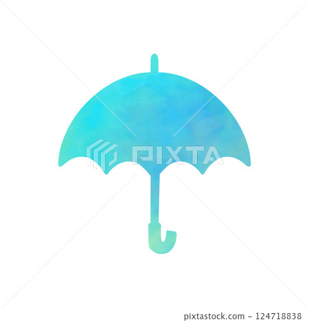 Blue umbrella illustration rain symbol Blue umbrella illustration rain symbol 124718838