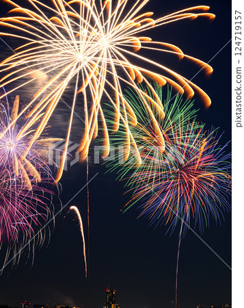 綻放夜空的巨大煙火（戶田橋煙火大會、板橋煙火大會） 124719157
