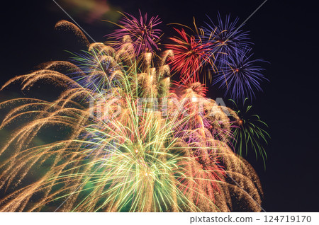 綻放夜空的巨大煙火（戶田橋煙火大會、板橋煙火大會） 124719170