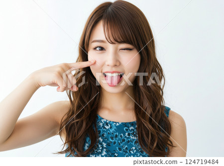 年輕女子的肖像,帶著燦爛純真的笑容(AI 生成的圖像) 年輕女子的肖像,帶著燦爛純真的笑容(AI 生成的圖像) 124719484