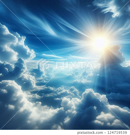 Blue sky background clear sky 124719539