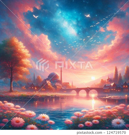 Blue sky background clear sky 124719570
