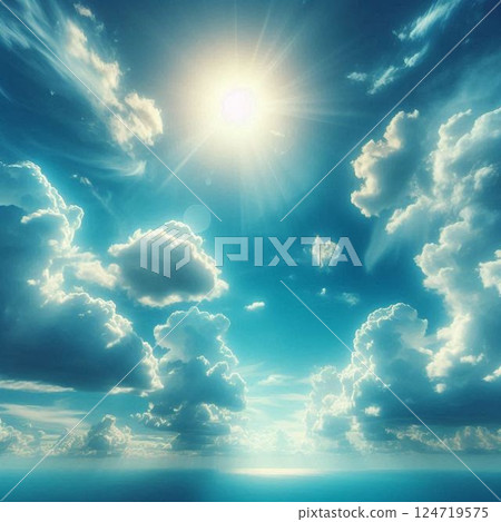 Blue sky background clear sky 124719575