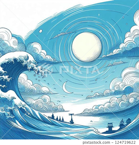 藍天天空背景 124719622