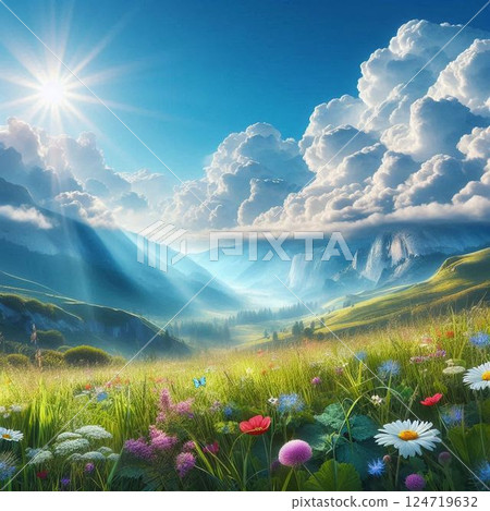 藍天天空背景 124719632