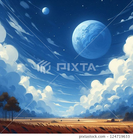 Blue sky sky background 124719633