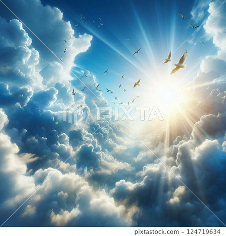 藍天天空背景 124719634