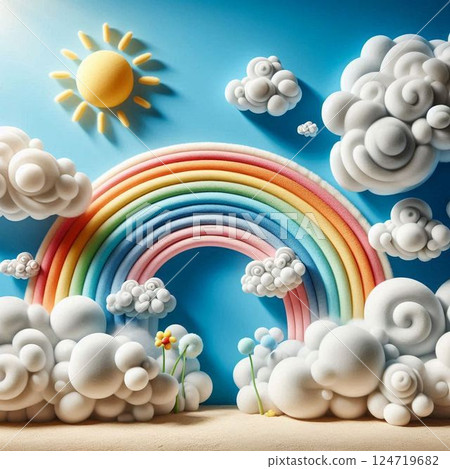 Blue sky sky background 124719682