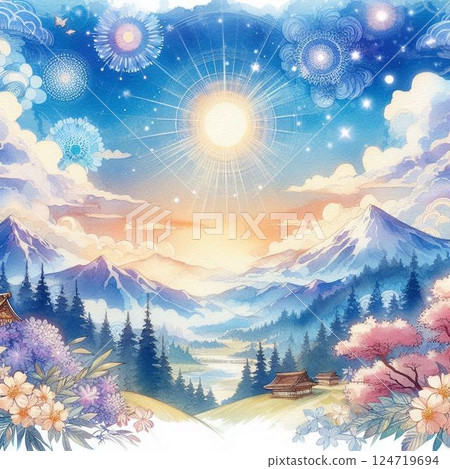 Blue sky sky background 124719694
