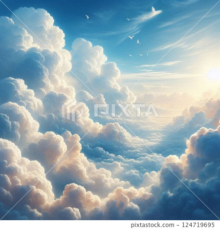 Blue sky sky background 124719695