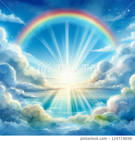 藍天天空背景 124719698