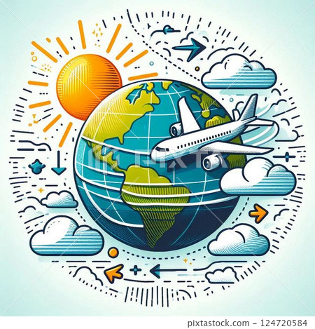 Airplane icon 124720584