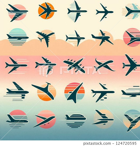 Airplane icon 124720595