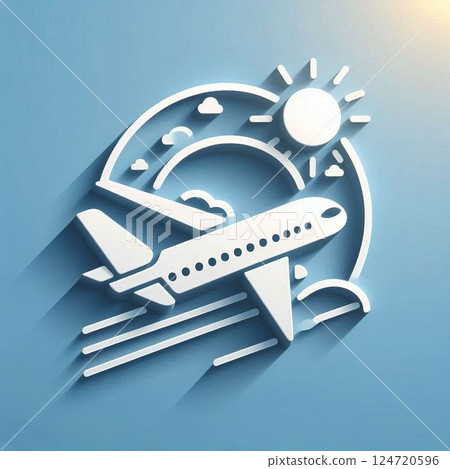 飛機圖標 124720596