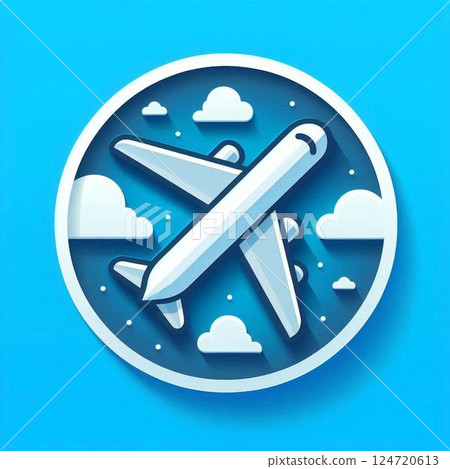 飛機圖標 124720613