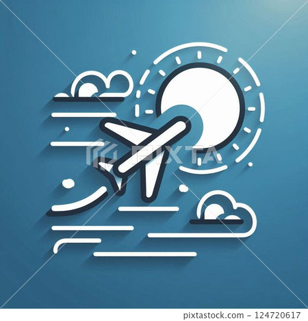 飛機圖標 124720617