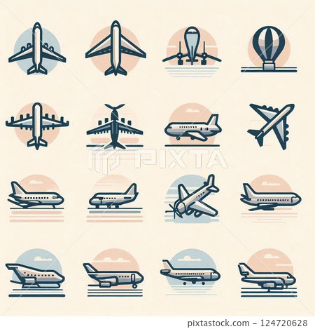 Airplane icon 124720628