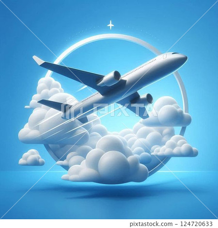 飛機圖標 124720633